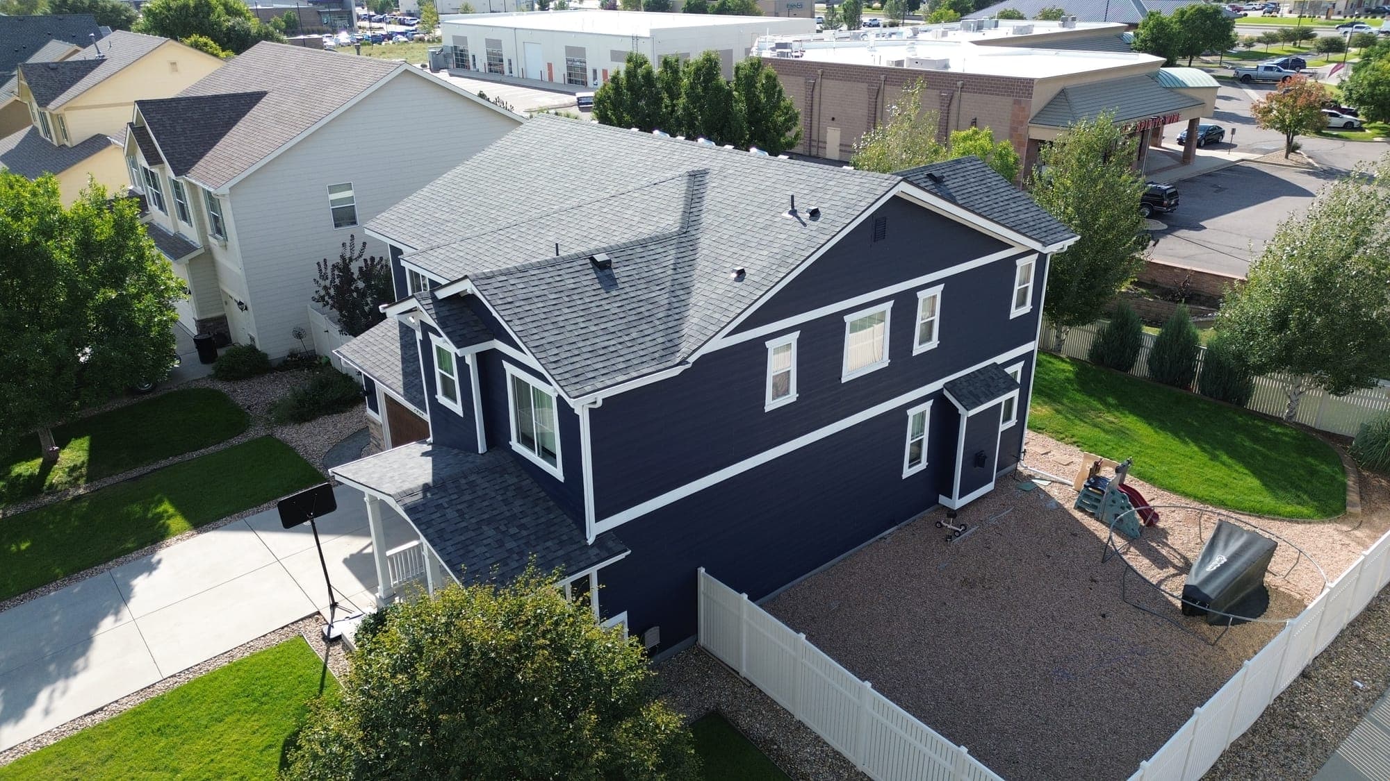 Finished roof on a Front Range home
