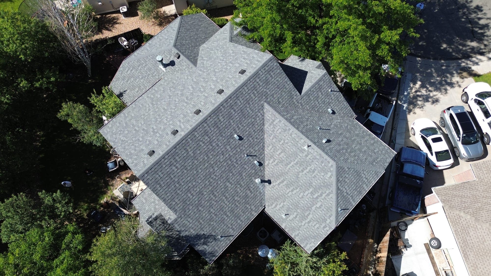 Completed roof replacement on a Front Range home