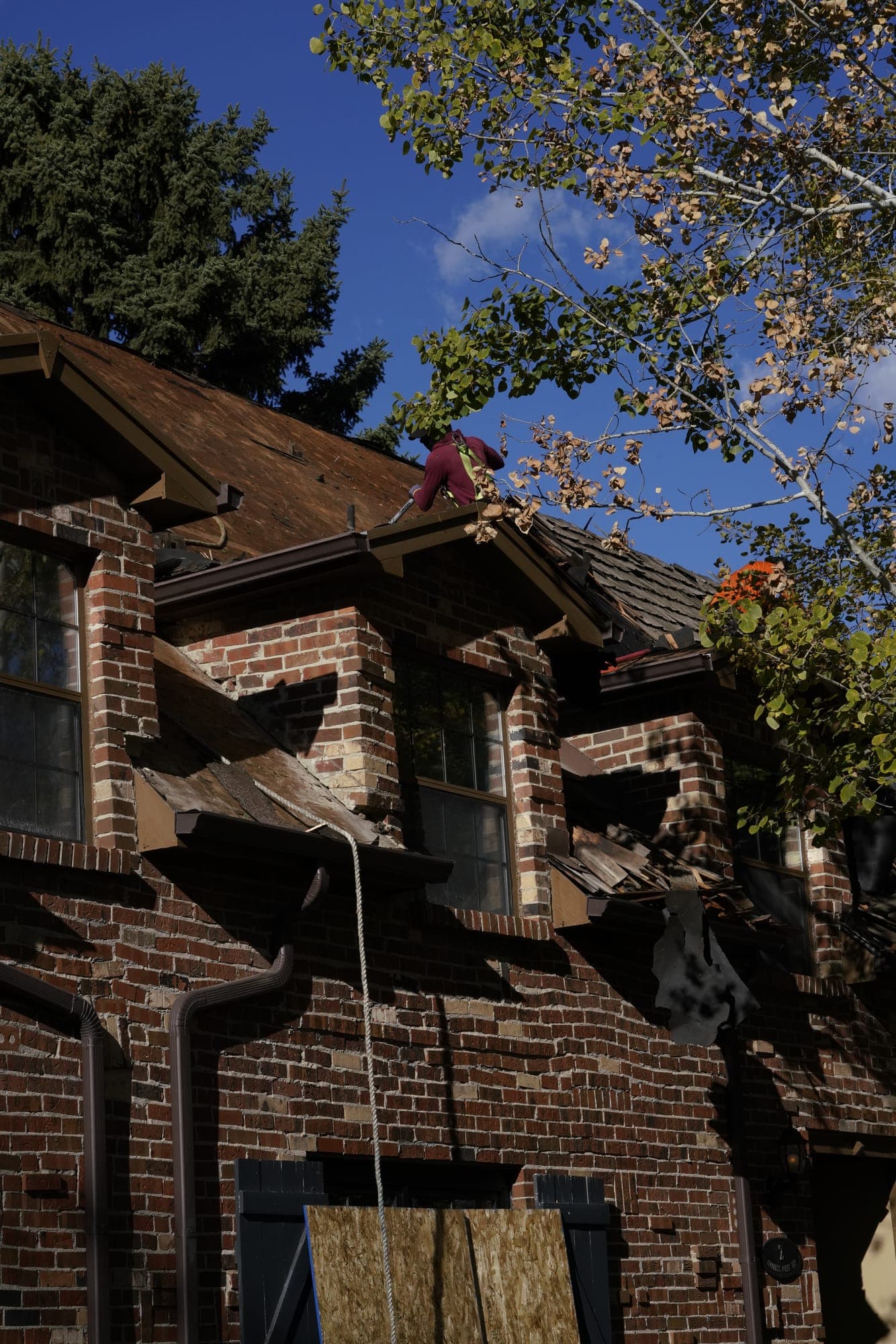 Wood-shake roof on a Colorado home